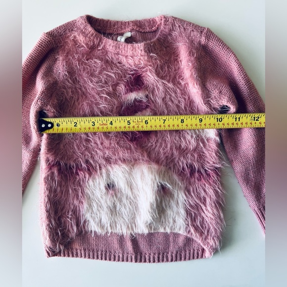 Love @ first sight Girls pink long sleeve unicorn sweater 2t - Picture 5 of 5